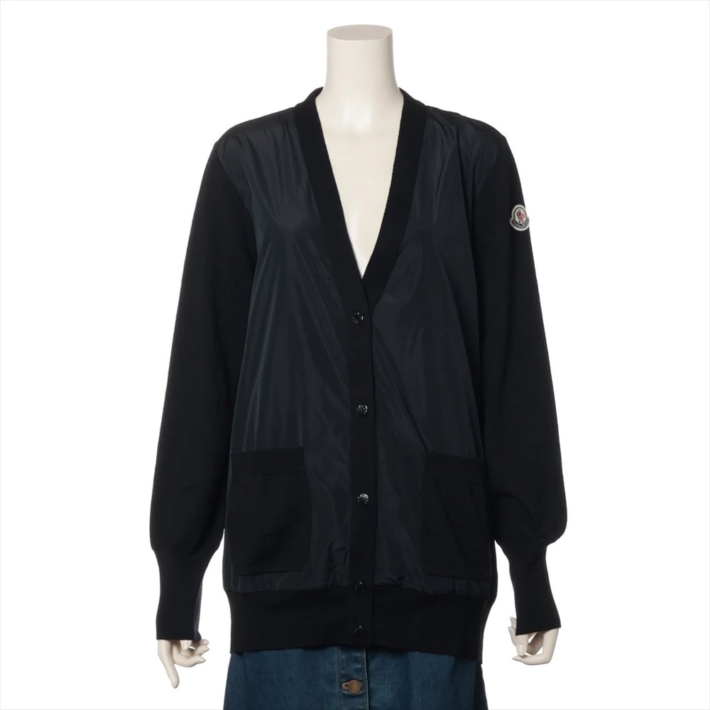 Moncler Black Button-Front Lightweight Women's Sw… - image 1